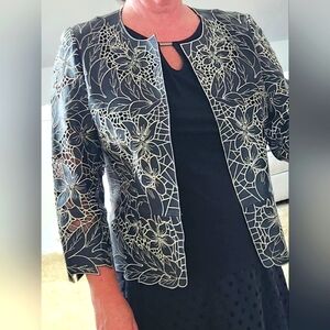 Gorgeous leather jacket with cutout design